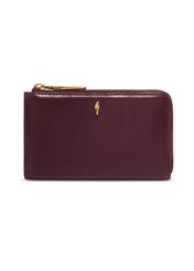 Burgundy women's leather wallet PORES-0997-4D(Z26), front product view on a light background.