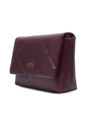 Small burgundy leather handbag TORES-1362-4D(Z26), diagonal product view on white background.