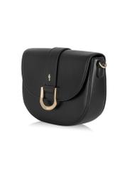 Women's black imitation leather postbag TOREC-0879-99(W24)-02