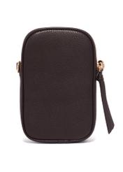 Brown mini women's phone bag TOREC-1368-1I(Z26), product view from the back on a white background.