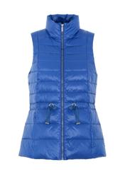 Blue women's vest with drawstring KAMDT-0021-61(Z20)-02