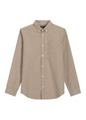 Men's cotton shirt in camel color KOSMT-0361-1D(W26)