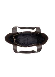 Dark brown leather women's shopper bag TORES-1340-1I(Z26), interior view on a white background.