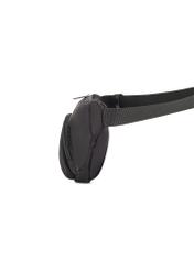Black women's waist bag TOREN-0324-99(Z25), product view from the side on a white background.