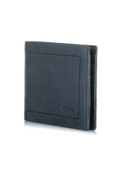 Men's navy blue leather wallet PORMS-0520-69(W23)-02