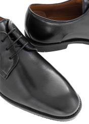 Black leather men's suit half shoes BUTYM-0453-99(W24)-06