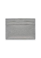 Silver leather card case PORES-0835-92(W23)-02