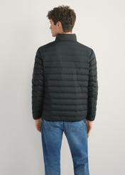 Men's transitional quilted jacket KURMT-0412-99(W26), product view from the back on the model, half of the silhouette visible.