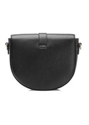 Black leather semicircular handbag TORES-0979C-99(W25)-03