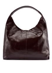 Large brown leather women's handbag TORES-1179-1I(W26), product view from the back on a white background.