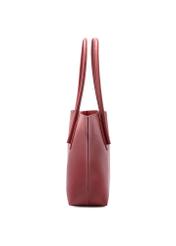 Red women's shopper bag TOREC-0938 B-41(Z 25), product view from the side on a white background.