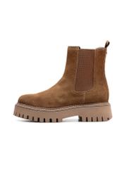 Women's suede Chelsea boots BUTYD-1182-88(Z25), product view from the side on a white background.