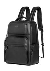 Black large men's backpack PLCMS-0026-99(Z26), diagonal product view on a white background.