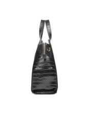 Black large croco leather handbag TORES-1132E-99(Z25)