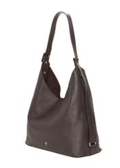 Brown leather women's shopper bag TORES-1334-1H(Z26), diagonal product view on a white background.