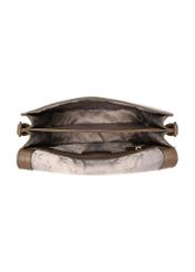 Light brown leather women's messenger bag TORES-1316-1K(Z26) - product view from above, on a white background.
