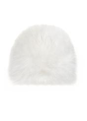 White women's winter hat CZADF-0046-0A(Z26), front view on a white background.