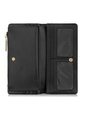 Large black ladies wallet with embossing POREC-0363-99(W24)-06