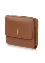 Women's small brown leather wallet PORES-0849-79(W23)-03