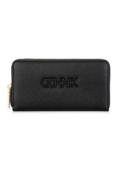 Large black women's wallet with logo POREC-0377-99(W24)-01