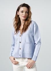 Blue women's cardigan KARDT-0040-62(W24)-01