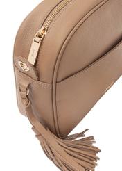 Beige leather women's shoulder bag TORES-0806D-81(W25)-06