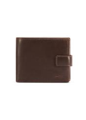 Men's brown leather wallet PORMS-0671-89(Z25), front product view on white background.