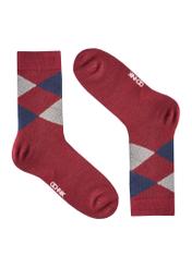 Men's long socks with pattern SKAMT-0197-49(Z25), side view of the product on a white background.