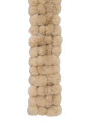 Beige women's natural fur scarf SZADF-0002-1B(Z26), front view of the product on a white background.