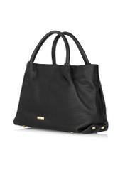 Women's black leather handbag TORES-1007-99(W24)-02