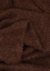 Brown women's scarf with wool SZADT-0227-1I(Z26), close-up of the product material on a white background.