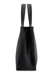 Black large women's bag TOREN-0343-99(W26), side product view on white background.