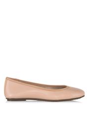 Beige leather ballerinas for women BUTYD-0713A-81(W23)-01