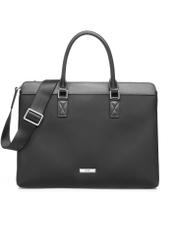 Black men's briefcase TORMN-0375-99(Z25), product view from the front on a white background.