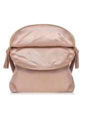 Pink women's handbag with tassels TOREC-0761-32(W23)-05