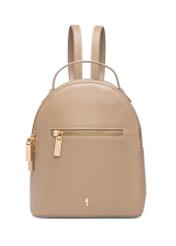 Small beige women's backpack TOREC-1128-1D(W26), product view from the front on a white background.