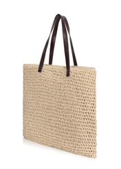 Large women's straw handbag TOREC-0692-81(W22)-05