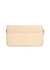Small cream women's handbag TOREC-1171-0B(W26), product view from the back on a white background.