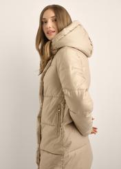 Beige women's winter jacket KURDT-0703-1A(Z26)