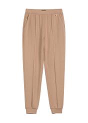 Caramel tapered trousers SPODT-0104 A-1D(W26), front product view on white background.