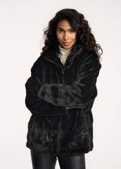 Women's artificial fur zipper FUTDP-0020-99(Z22)-01