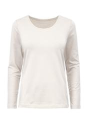 Beige women's long sleeve blouse LSLDT-0038-81(KS), front product view on white background.