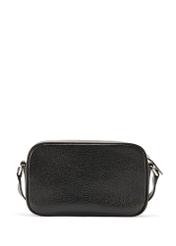 Black leather women's handbag TORES-1103A-99(Z25), back view of the product on a white background.