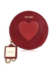 Round red leather ladies wallet PORES-0867-40(Z23)-01