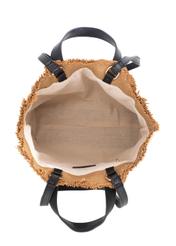 Women's bag made of artificial straw TOREC-0631-15(W22)-06