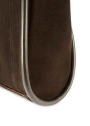 Brown suede large women's handbag TORES-1250-1I(W26)