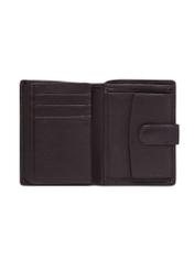 Brown men's leather wallet PORMS-0704-1H(Z26), product view inside on white background.