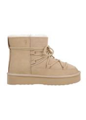 Women's cool beige snow boots BUTYD-1221-1K(Z26), side view on a white background.