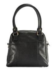 Black leather women's handbag TORES-1183-99(Z25), product view from the back on a white background.