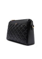 Black quilted women's handbag TOREC-1116-99(W26)